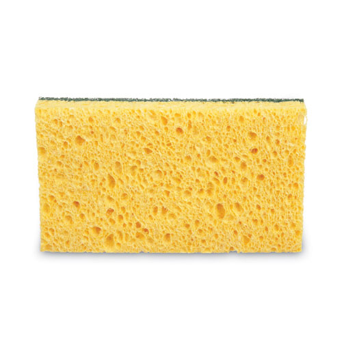 Image of 3M™ Niagara Medium Duty Scrubbing Sponge 74N, 3.6 X 6, 1" Thick, Yellow/Green, 20/Carton