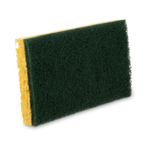 Image of 3M™ Niagara Medium Duty Scrubbing Sponge 74N, 3.6 X 6, 1" Thick, Yellow/Green, 20/Carton