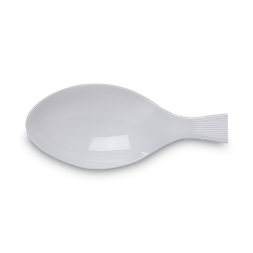 Plastic Cutlery, Heavy Mediumweight Teaspoons, White, 1,000 Carton