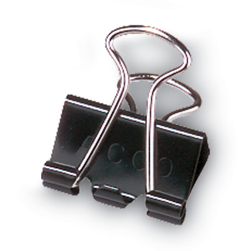 Image of Acco Binder Clips, Mini, Black/Silver, Dozen