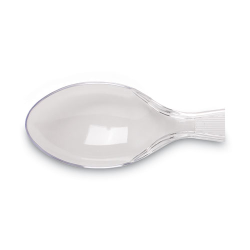 Image of Dixie® Plastic Cutlery, Heavyweight Teaspoon, Crystal Clear, 6", 1,000/Carton