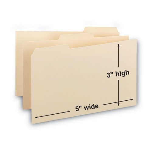 Image of Smead™ Manila Card Guides, 1/3-Cut Top Tab, Blank, 3 X 5, Manila, 100/Box