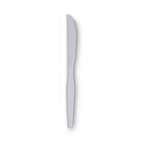 Image of Dixie® Plastic Cutlery, Heavy Mediumweight Knife, 100/Box