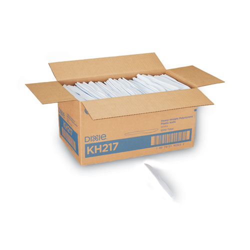 Image of Plastic Cutlery, Heavyweight Knives, White, 1,000/Carton