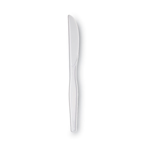 Plastic Cutlery, Heavyweight Knives, White, 1,000/Carton