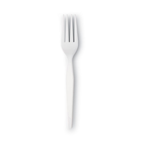 Image of Plastic Cutlery, Heavyweight Forks, White, 1,000/Carton