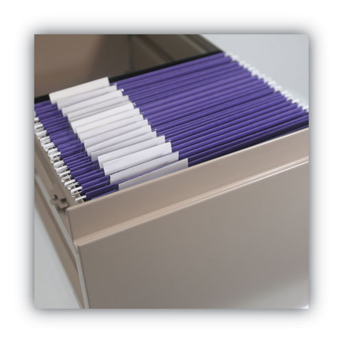 Image of Smead™ Color Hanging Folders With 1/3 Cut Tabs, Letter Size, 1/3-Cut Tabs, Purple, 25/Box
