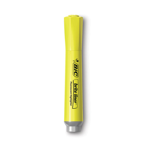 Image of Bic® Brite Liner Tank-Style Highlighter Value Pack, Yellow Ink, Chisel Tip, Yellow/Black Barrel, 36/Pack