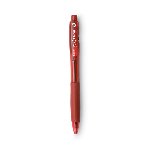 BU3 Ballpoint Pen, Retractable, Bold 1 mm, Red Ink, Red Barrel, Dozen