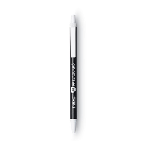 PrevaGuard Ballpoint Pen, Retractable, Medium 1 mm, Black Ink, Black Barrel