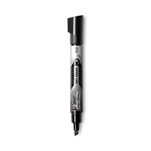 Image of Bic® Intensity Advanced Dry Erase Marker, Tank-Style, Broad Chisel Tip, Black, Dozen