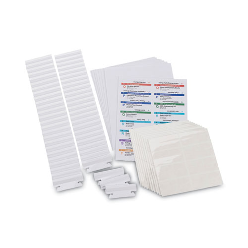 Viewables Hanging Folder Tabs and Labels, Complete Bulk Pack Refill, 1/3-Cut, Assorted Colors, 3.5" Wide, 100/Box