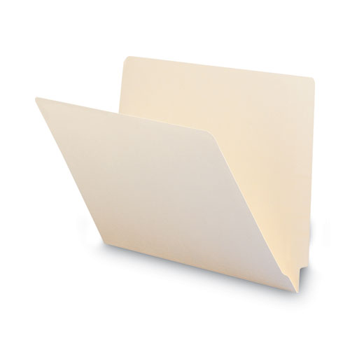 Smead™ Heavyweight Manila End Tab Folders, 9" High Front, 1/2-Cut Tabs: Bottom, Letter Size, 0.75" Expansion, Manila, 100/Box