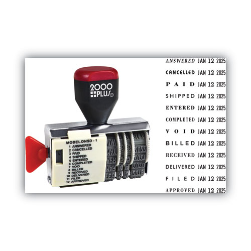 Image of Cosco 2000Plus® Dial-N-Stamp, 12 Phrases, Five Years, 1.5 X 0.13