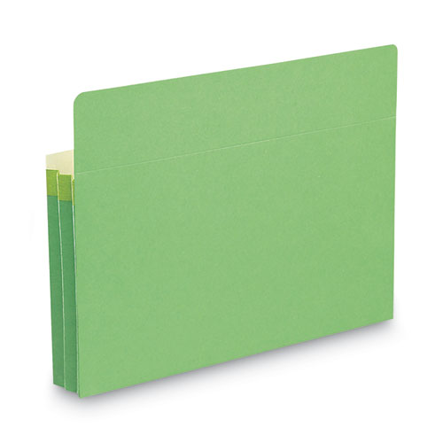 Colored File Pockets, 1.75" Expansion, Letter Size, Green