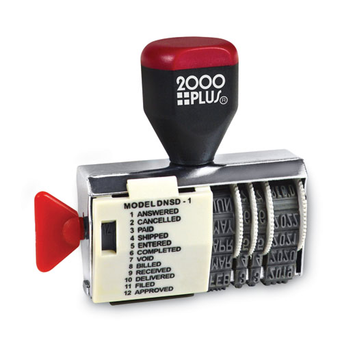 Image of Cosco 2000Plus® Dial-N-Stamp, 12 Phrases, Five Years, 1.5 X 0.13