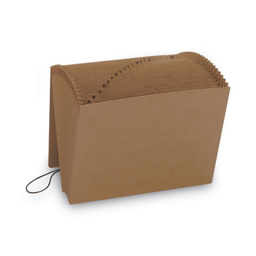 Image of Smead™ Indexed Expanding Kraft Files, 21 Sections, Elastic Cord Closure, 1/21-Cut Tabs, Letter Size, Kraft