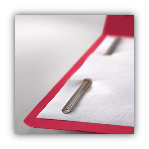 Image of Smead™ Watershed Cutless Reinforced Top Tab Fastener Folders, 0.75" Expansion, 2 Fasteners, Letter Size, Red Exterior, 50/Box