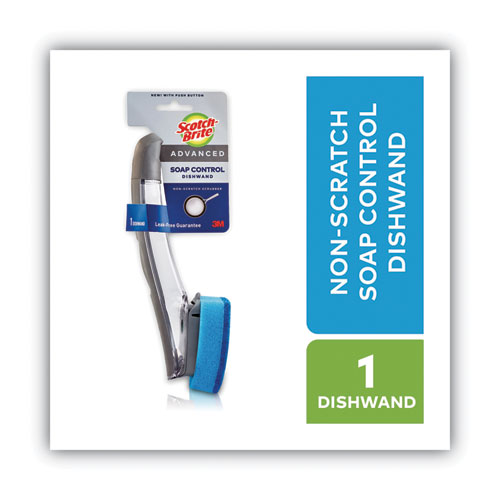 Advanced Soap Control Non-Scratch Dishwand, 4 x 11.25, Blue