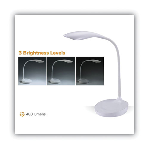 Image of Bostitch® Konnect Gooseneck Desk Lamp, White