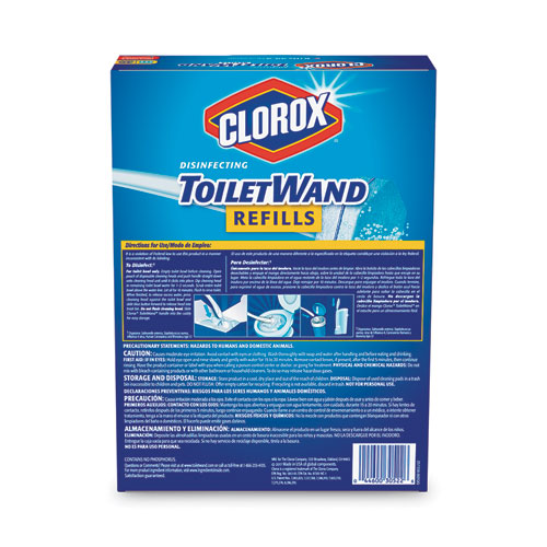 Image of Clorox® Disinfecting Toiletwand Refill Heads, Blue/White, 20/Pack