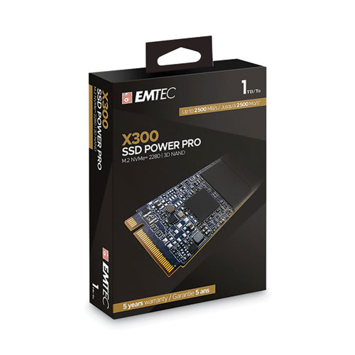 Emtec® X300 Power Pro Internal Solid State Drive, 1 Tb, Pcie