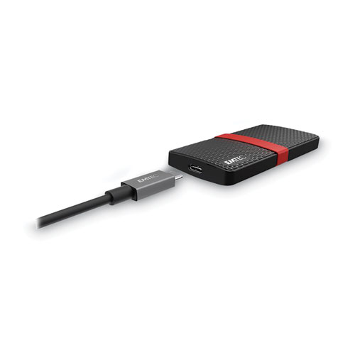 Image of Emtec® X200 Power Plus External Solid State Drive, 512 Gb, Usb 3.1, Black