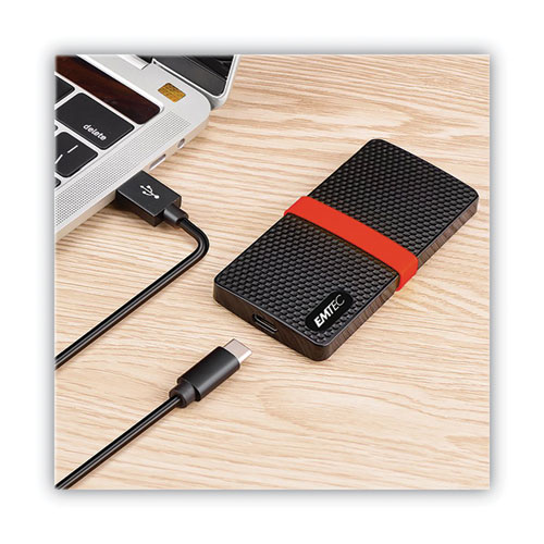 X200 Power Plus External Solid State Drive, 512 GB, USB 3.1, Black