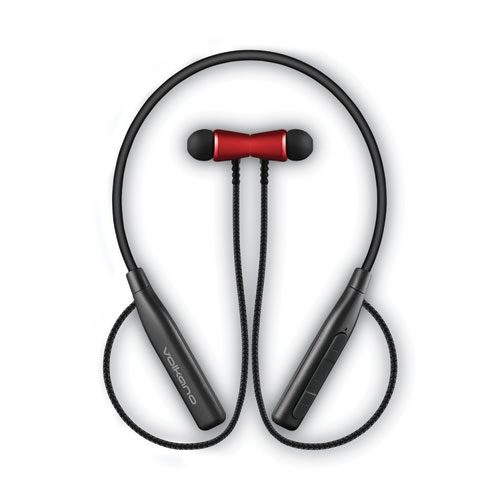 Aeon+ Series Wireless Bluetooth 5.0 Stereo Earphones with Flexible Headband, Black/Red
