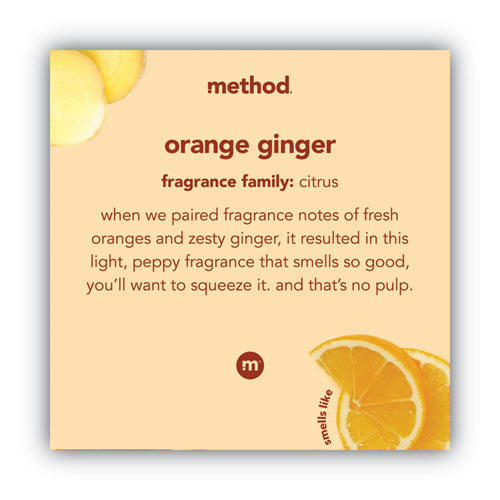 Image of Method® Foaming Hand Wash, Orange Ginger, 10 Oz Pump Bottle, 6/Carton