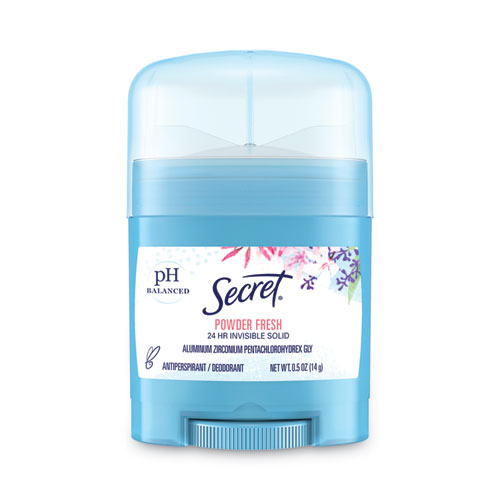 Secret® Invisible Solid Anti-Perspirant And Deodorant, Powder Fresh, 0.5 Oz Stick, 24/Carton