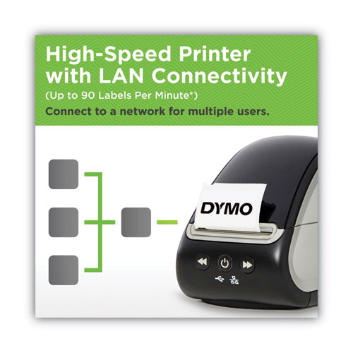 Image of Dymo® Labelwriter 550 Turbo Series Label Printer, 90 Labels/Min Print Speed, 5.34 X 7.38 X 8.5