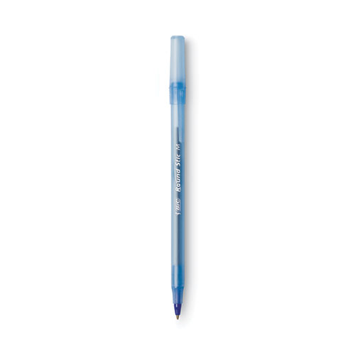 Round Stic Xtra Life Ballpoint Pen Xtra-Value Pack, Stick, Medium 1.2 mm, Blue Ink, Gray Barrel, 240/Carton