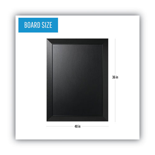 Kamashi Chalk Board, 36 x 24, Black Surface, Black Wood Frame