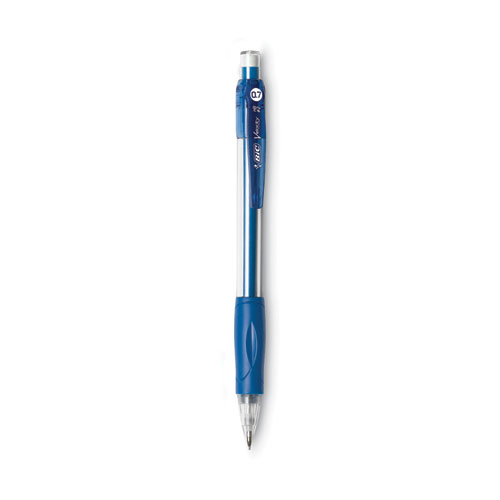 Image of Bic® Velocity Original Mechanical Pencil, 0.7 Mm, Hb (#2.5), Black Lead, Blue Barrel, Dozen