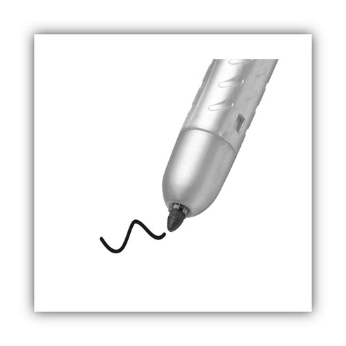 Image of Bic® Intensity Retractable Permanent Marker, Fine Bullet Tip, Black, Dozen