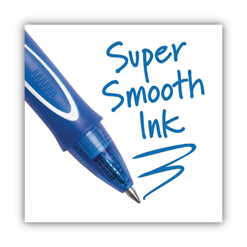 Gel-ocity Quick Dry Gel Pen, Retractable, Medium 0.7 mm, Blue Ink, Blue Barrel, Dozen
