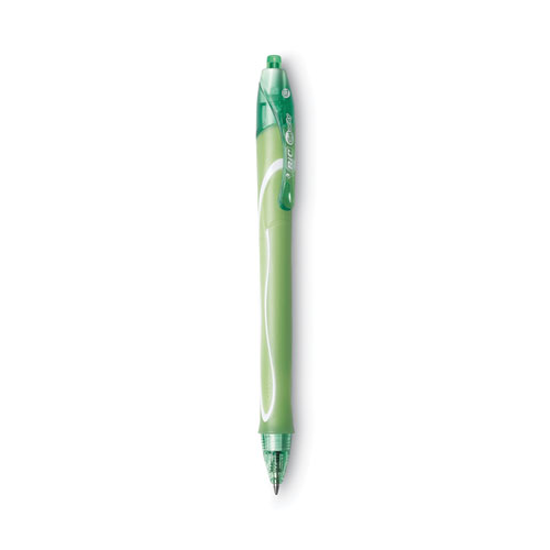 Image of Bic® Gel-Ocity Quick Dry Gel Pen, Retractable, Fine 0.7 Mm, 12 Assorted Ink And Barrel Colors, Dozen