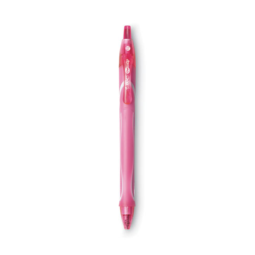Image of Bic® Gel-Ocity Quick Dry Gel Pen, Retractable, Fine 0.7 Mm, 12 Assorted Ink And Barrel Colors, Dozen