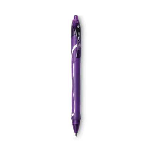 Image of Bic® Gel-Ocity Quick Dry Gel Pen, Retractable, Medium 0.7 Mm, Assorted Ink And Barrel Colors, 8/Pack