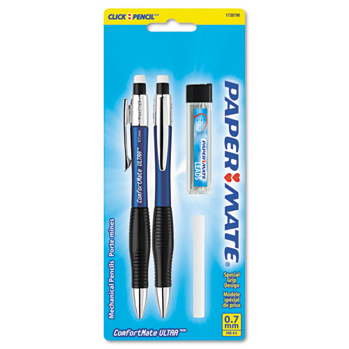 Image of ComfortMate Ultra Pencil Starter Set, 0.7 mm, HB (#2.5), Black Lead, Assorted Barrel Colors, 2/Pack