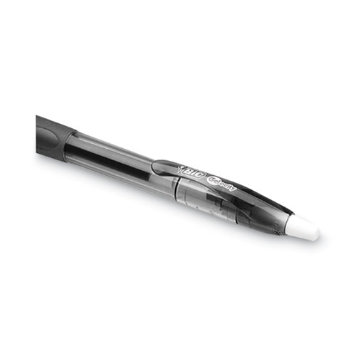 Image of Bic® Gel-Ocity Gel Pen Value Pack, Retractable, Medium 0.7 Mm, Black Ink, Black Barrel, 24/Pack