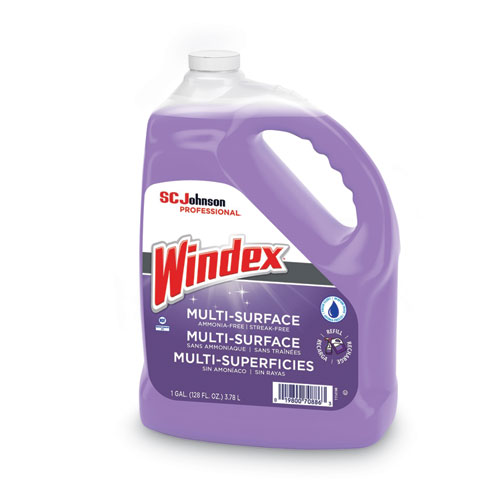 Image of Windex® Non-Ammoniated Glass/Multi Surface Cleaner, Pleasant Scent, 128 Oz Bottle, 4/Ct