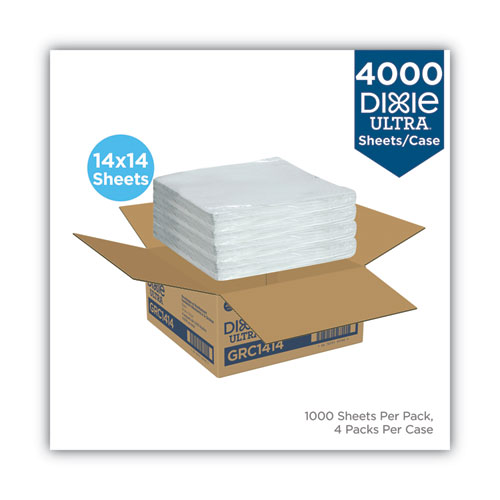 All-Purpose Food Wrap, Dry Wax Paper, 14 x 14, White, 1,000/Carton