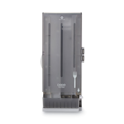 SmartStock Utensil Dispenser, Forks, 10 x 8.78 x 24.75, Smoke