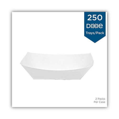 Kant Leek Polycoated Paper Food Tray, 3 lb Capacity, 5.88 x 8.4 x 2, White, 250/Pack, 2/Pack/Carton