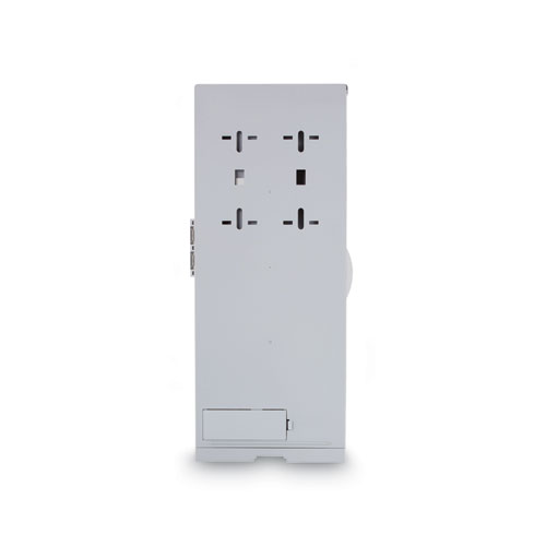 Image of SmartStock Utensil Dispenser, Spoons, 10 x 8.78 x 24.75, Smoke