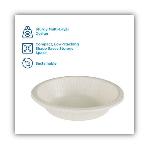 Image of Dixie® Pathways With Soak Proof Shield Heavyweight Paper Bowls, Wisesize, 12 Oz, Green/Burgundy, 500/Carton