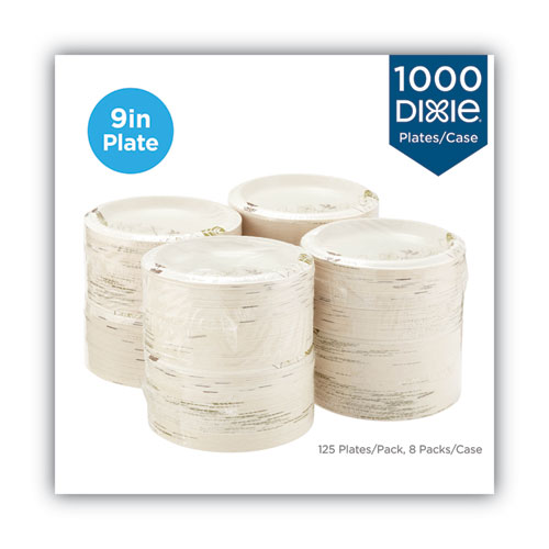 Image of Dixie® Pathways Soak-Proof Shield Mediumweight Paper Plates, 8.5" Dia, Green/Burgundy, 1,000/Carton