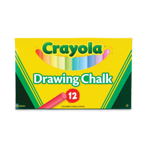 Image of Crayola® Colored Drawing Chalk, 3.19" X 0.38" Diameter, 12 Assorted Colors 12 Sticks/Set